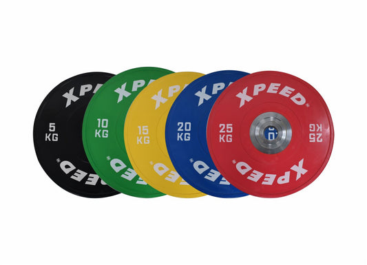XPEED XP2412 Competition Bumper Plates With Hub - Olympic Weight Plates for Weightlifting