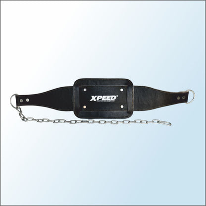 XPEED Dip Belt Split Leather Adjustable Chain for Weighted Dips Pull Ups & Strength Training