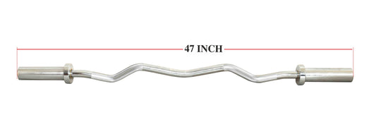 XPEED XP2403 EZ Curl Bar - Ergonomic Olympic Curl Barbell