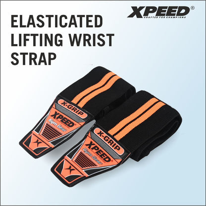 XPEED Elasticated Lifting Wrist Wrap XP1208 - Heavy Duty Woven Cotton Gym Support