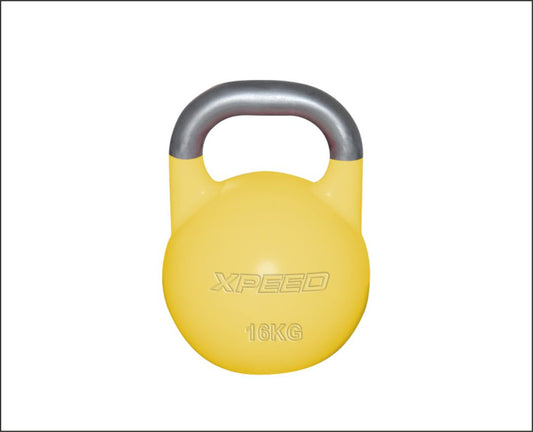 XPEED Competition Kettle Bell XP1215 - Cast Iron Steel Kettlebell Color Coded by Weight