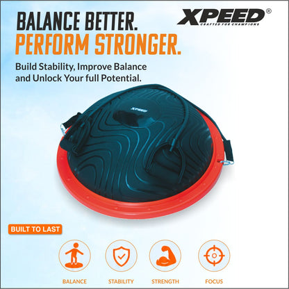 XPEED XP2482 Bosu Ball - Balance Trainer for Core Strength and Stability Training