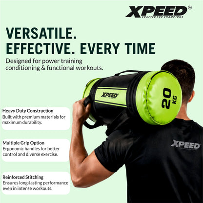 XPEED Core Bag High Quality PU Multi-Handle for Lunges Deadlift Squat CrossFit & Functional Strength Training