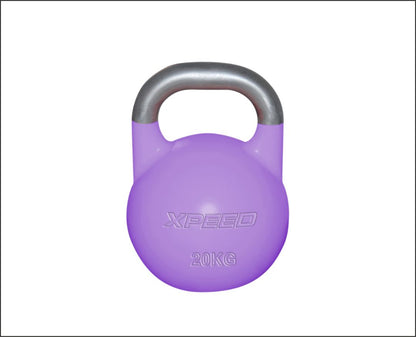 XPEED Competition Kettle Bell XP1215 - Cast Iron Steel Kettlebell Color Coded by Weight