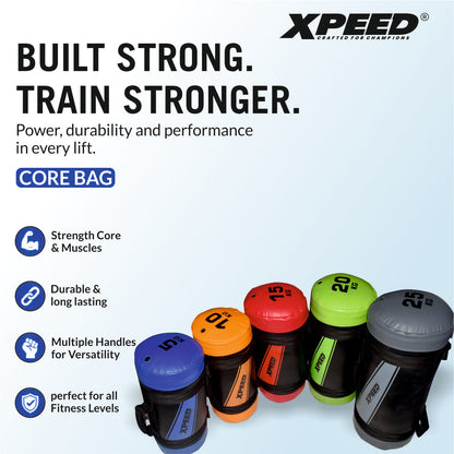 XPEED Core Bag High Quality PU Multi-Handle for Lunges Deadlift Squat CrossFit & Functional Strength Training
