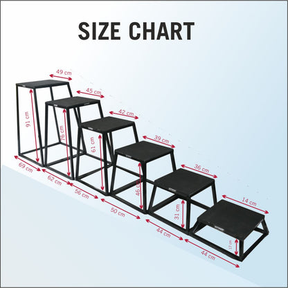 XPEED Metal Plyo Box Heavy Duty Iron Powder Coated Plyometric Jump Box for CrossFit & Explosive Training