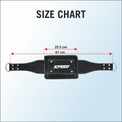 XPEED Dip Belt Split Leather Adjustable Chain for Weighted Dips Pull Ups & Strength Training