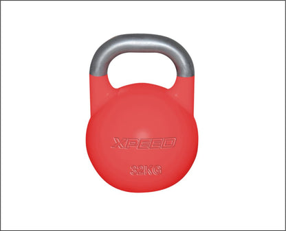 XPEED Competition Kettle Bell XP1215 - Cast Iron Steel Kettlebell Color Coded by Weight