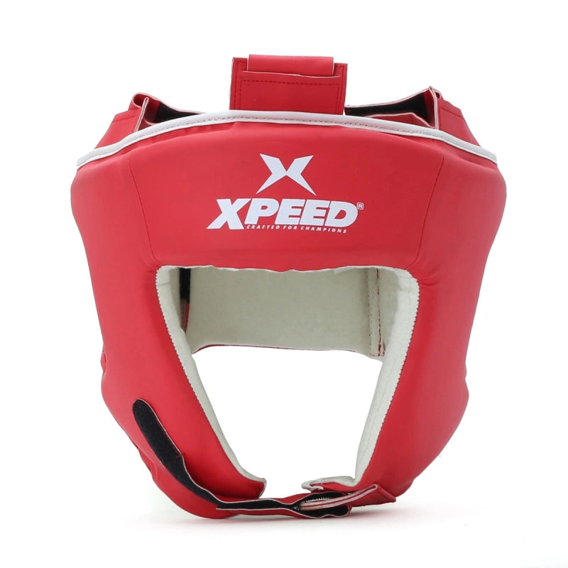 Xpeed XP104 training headguard with padded design and adjustable straps, suitable for boxing and martial arts training.