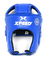 Xpeed XP1815 Karate headguard from the Karate Range, showing a protective headgear with padded design and adjustable straps.