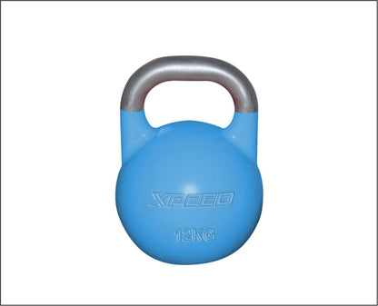 XPEED Competition Kettle Bell XP1215 - Cast Iron Steel Kettlebell Color Coded by Weight