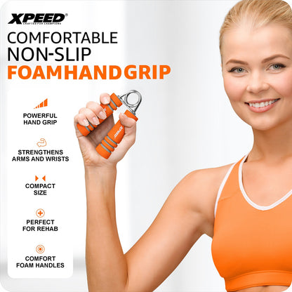 XPEED XP1229 Hand Grip Strengthener - Foam Padded | Forearm & Grip Training