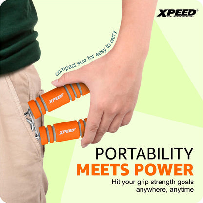 XPEED XP1229 Hand Grip Strengthener - Foam Padded | Forearm & Grip Training