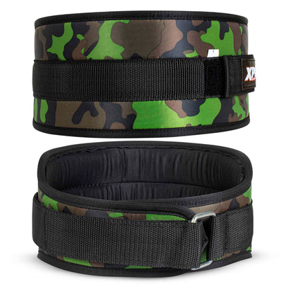 XPEED XP1006 All Nylon Weightlifting Belt 6 Inch Camo with Stainless Steel Slide Bar Buckle for Gym Training