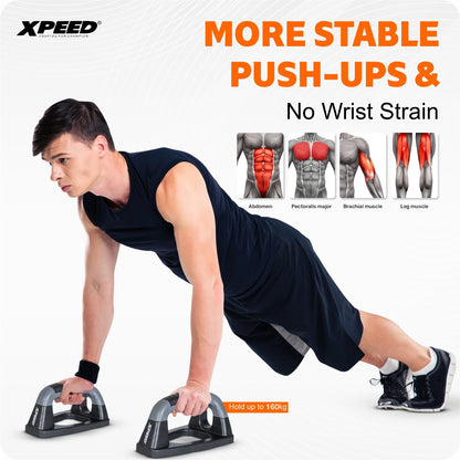 XPEED XP1232 Push Up Bar - Ergonomic PU Handles for Strength Training