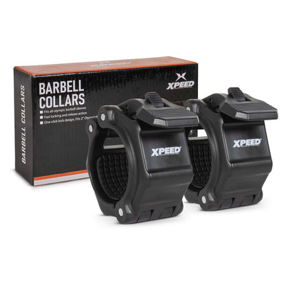XPEED XP2413 Olympic Barbell Collar Clamp for 50mm Rod - Black