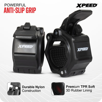 XPEED XP2413 Olympic Barbell Collar Clamp for 50mm Rod - Black
