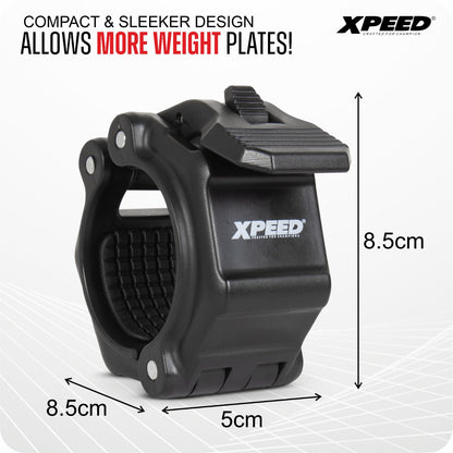 XPEED XP2413 Olympic Barbell Collar Clamp for 50mm Rod - Black