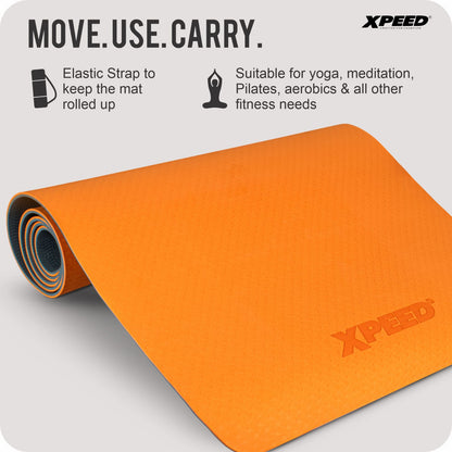 XPEED XP1304 TPE Yoga Mat - Eco-Friendly Dual-Color Non-Toxic Exercise Mat