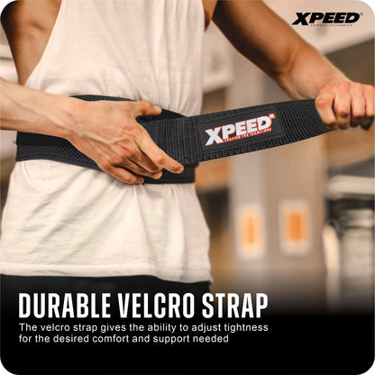 XPEED XP1007 Gym Nylon Padded Lifting Belt 6 Inch Neoprene Velcro Closure for Weightlifting & Gym Training