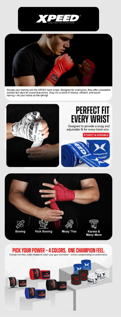 Xpeed XP108 Printed Nylon Handwraps – Stylish & Professional Hand Protection