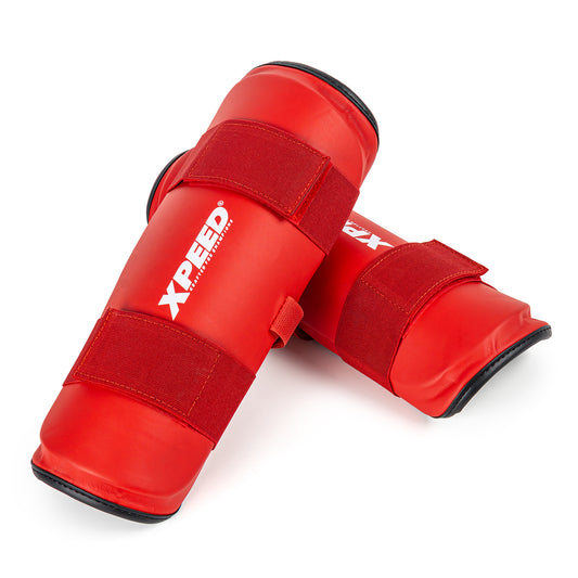 Xpeed XP1813 WAKO T-20 PU Shin Guard without Foot – Lightweight Kickboxing & Muay Thai Shin Pads