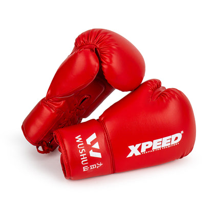 XPEED XP2101 Wushu Boxing Gloves - PU Leather Lace-Up Training Gloves