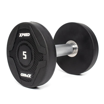 XPEED XP4161 PU Dumbbell Premium Polyurethane Coating Ergonomic Grip Precision-Balanced for Gym Training