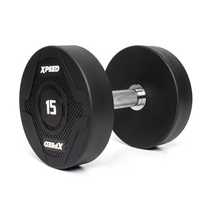 XPEED XP4161 PU Dumbbell Premium Polyurethane Coating Ergonomic Grip Precision-Balanced for Gym Training
