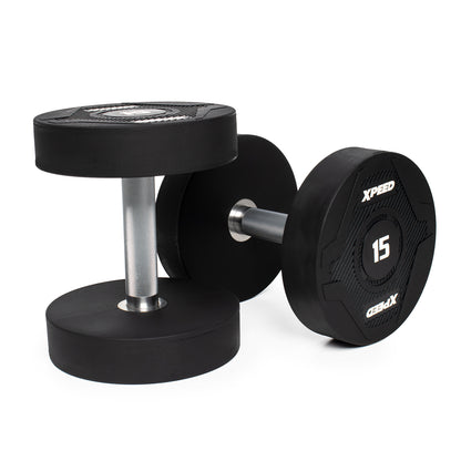 XPEED XP4161 PU Dumbbell Premium Polyurethane Coating Ergonomic Grip Precision-Balanced for Gym Training