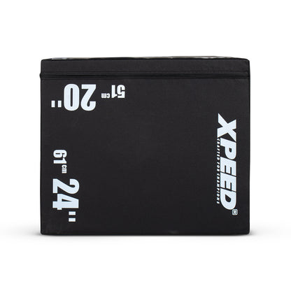 XPEED XP4159 3 in 1 Plyometric Jump Box 20 24 30 Inch High-Density Foam for Explosive Training