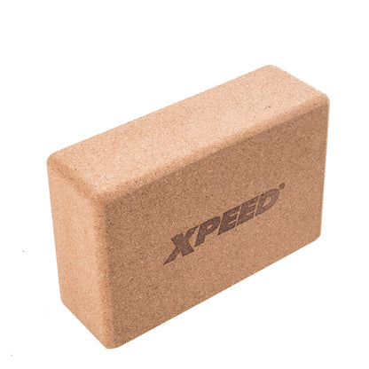 XPEED XP918 Yoga Cork Brick Non-Slip Sweat Resistant Yoga Block for Balance Flexibility & Meditation