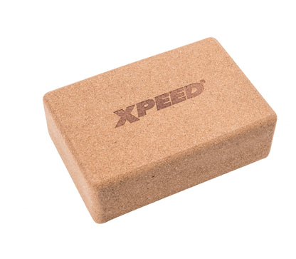 XPEED XP918 Yoga Cork Brick Non-Slip Sweat Resistant Yoga Block for Balance Flexibility & Meditation