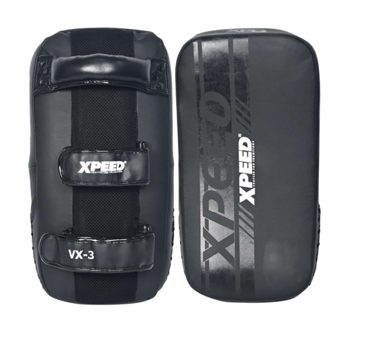 Black Xpeed XP3062 Matt PU Target Pad for boxing and martial arts training, shown in a close-up image.