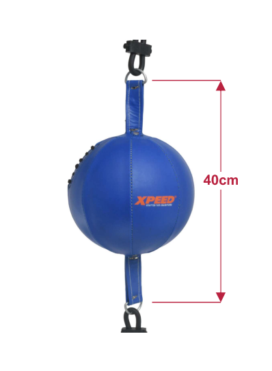 Xpeed XP506 floor-to-ceiling boxing training ball attached to ceiling for boxing practice and reflex training.