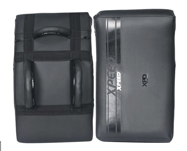 XPEED Matt PU Strike Shield XP3065 for MMA and kickboxing, curved striking shield with durable padding for training and sparring.