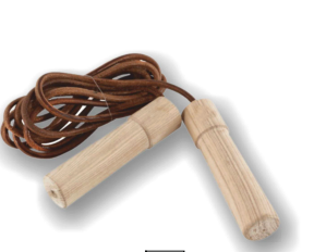 XPEED XP808 leather skipping rope with wooden handles for cardio and fitness training.
