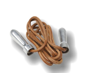 XPEED XP809 leather skipping rope with aluminum handles for cardio workouts and jump rope exercises.