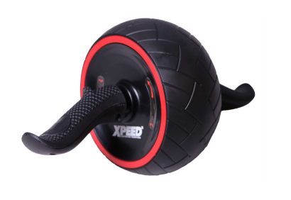 XPEED XP2444 exercise wheel for strength training, shown in a screenshot, highlighting its durable design and ergonomic handles.