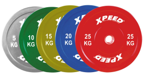 XPEED XP2411 Bumper Plates Without Hub - Competition Weight Plates for Olympic Barbell