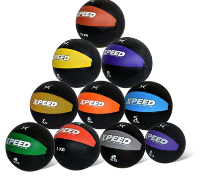 XPEED Moulded Medicine Ball Rubber Textured Surface Weighted for Strength Coordination & Balance Training