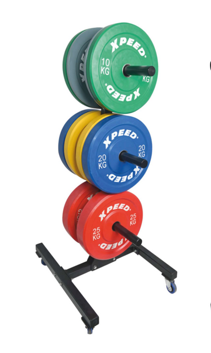 XPEED Olympic Weight Plate Tree Vertical Storage Rack Anti-Rust Powder Coated for Gym Weight Organisation