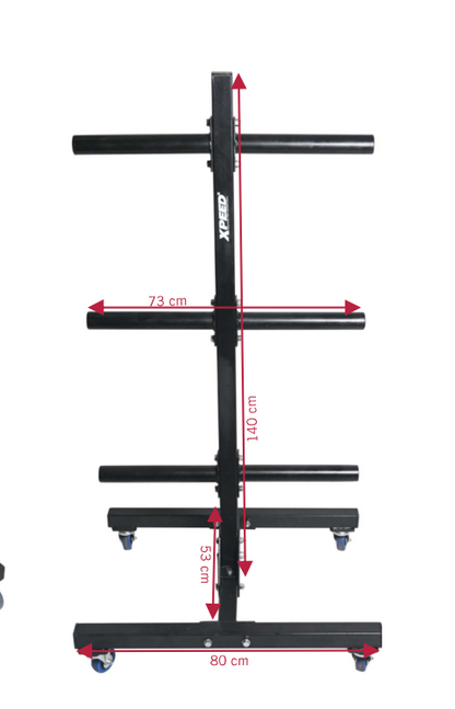 XPEED Olympic Weight Plate Tree Vertical Storage Rack Anti-Rust Powder Coated for Gym Weight Organisation