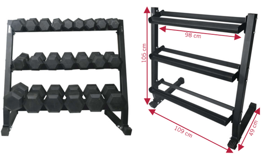 XPEED Dumbbell Rack Heavy Duty Welded Commercial Grade Steel Anti-Rust for Gym Weight Storage