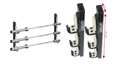 XPEED Barbell Gun Rack Mild Steel Plastic Anti-Rust Powder Coated Wall Mount Barbell Storage