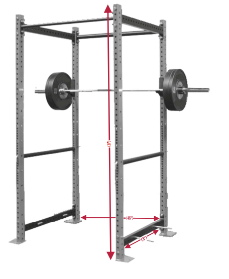 XPEED Power Rack Tiger 11 Gauge 3x3 Steel Dual Pull Up Bar J-Cups Safety Spotter & Band Pegs for Powerlifting