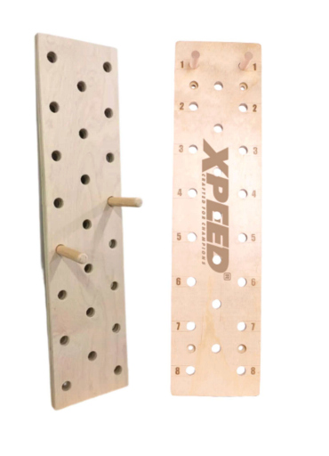 XPEED Wooden Pull Up Mounted Climbing Board with Dowel Peg Handles for Strength Coordination & Full Body Training