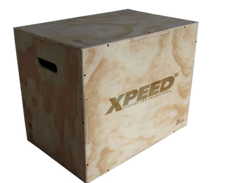 XPEED Wooden Jump Box 3-in-1 Plyometric Training Box with Handles for Box Jumps Dips & Full Body Explosive Workouts
