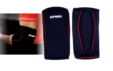 XPEED Elbow Sleeve Thermal Neoprene Latex-Free Compression Support for Weightlifting CrossFit & Joint Recovery