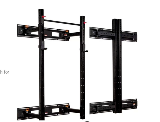 XPEED Half Rack Multi-Position Handles Spotter Arms J-Hooks 8 Weight Horns for Strength & Powerlifting Training